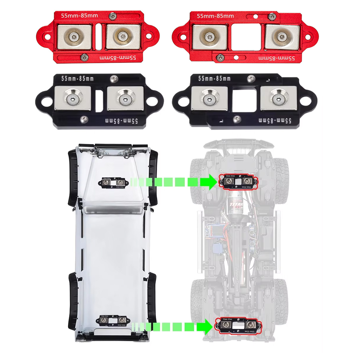 Body Shell Rc - 4PCS 55-85mm Einstellbare Magnet Körper Beiträge