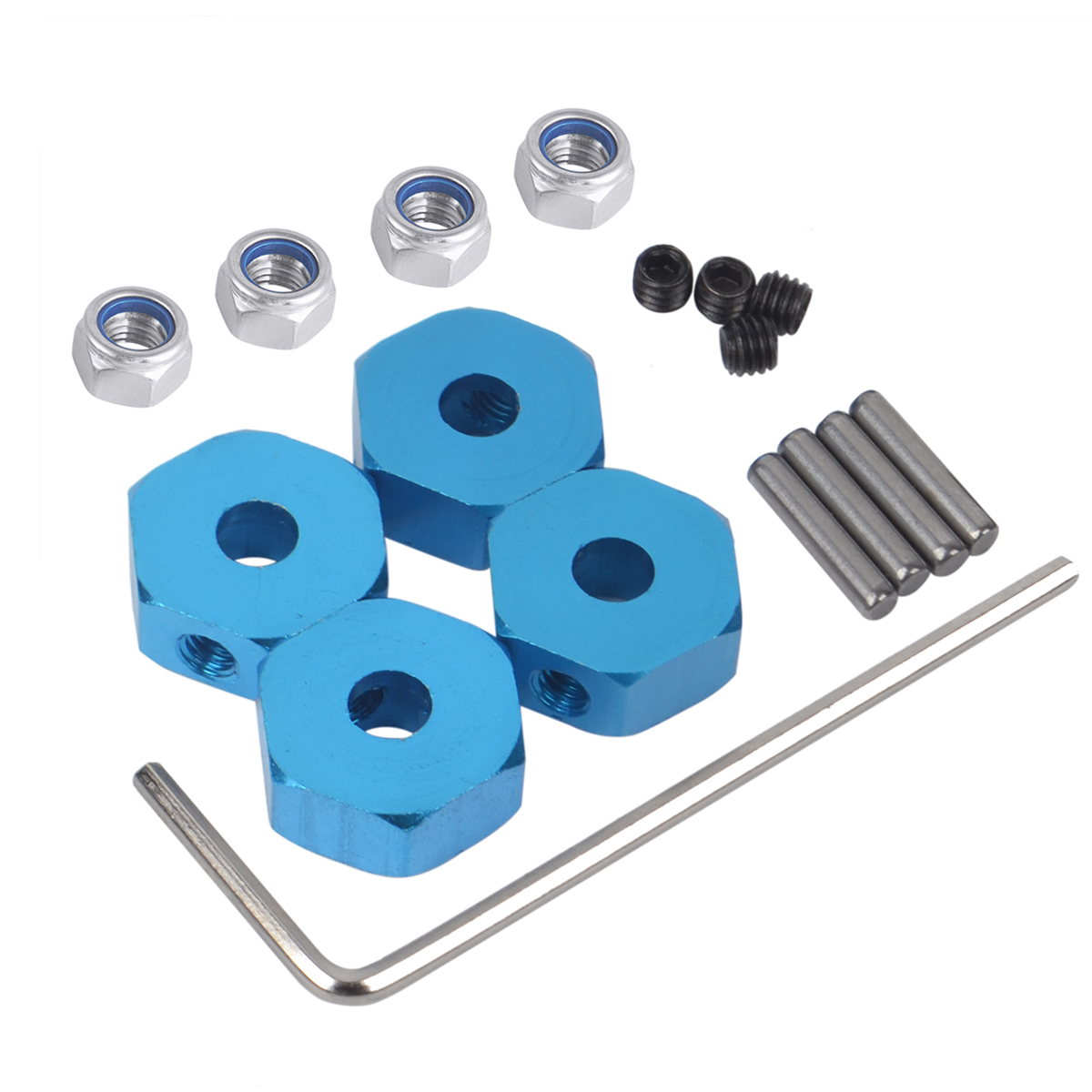 Wheel Hex Adapter - Aluminium 12mm Radnaben-Antriebsadapter 5mm Dick &