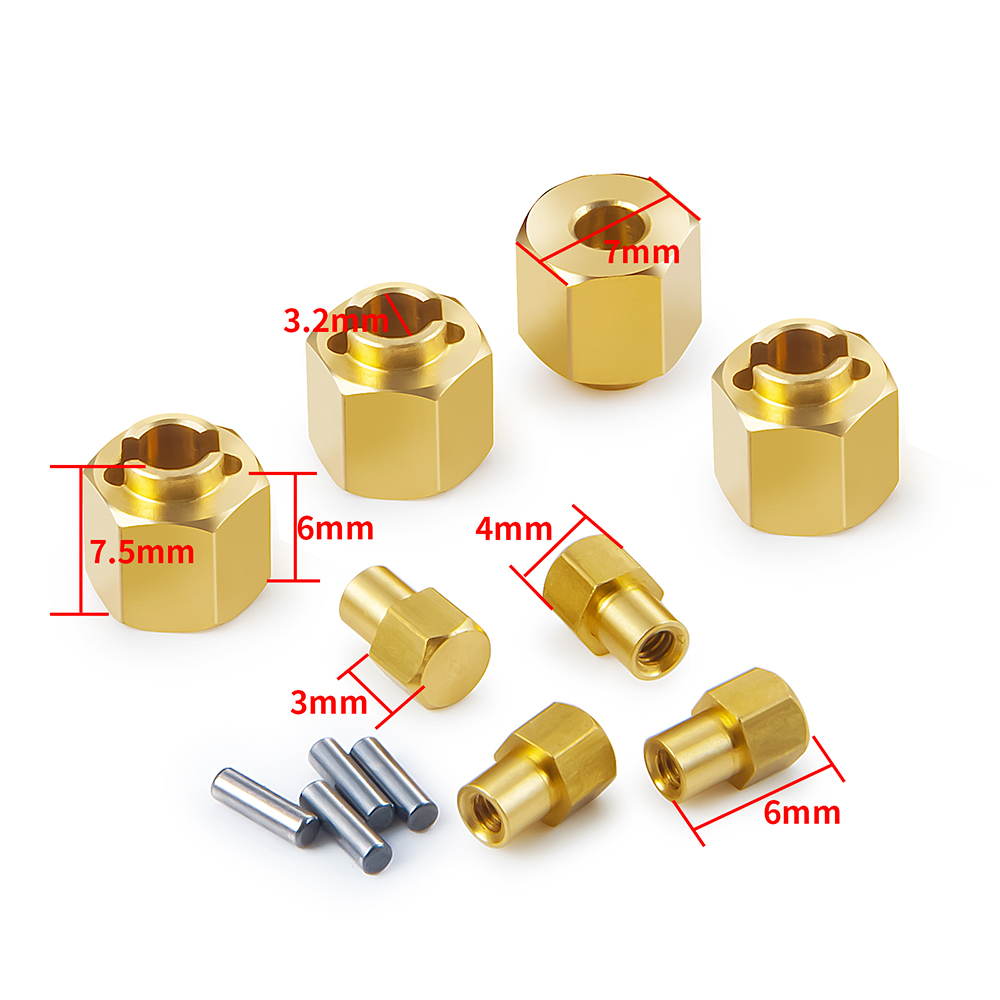 AXSPEED 4 Stück Messing-Rad-Se – Wheel Hex Adapter Bewertung und Preis