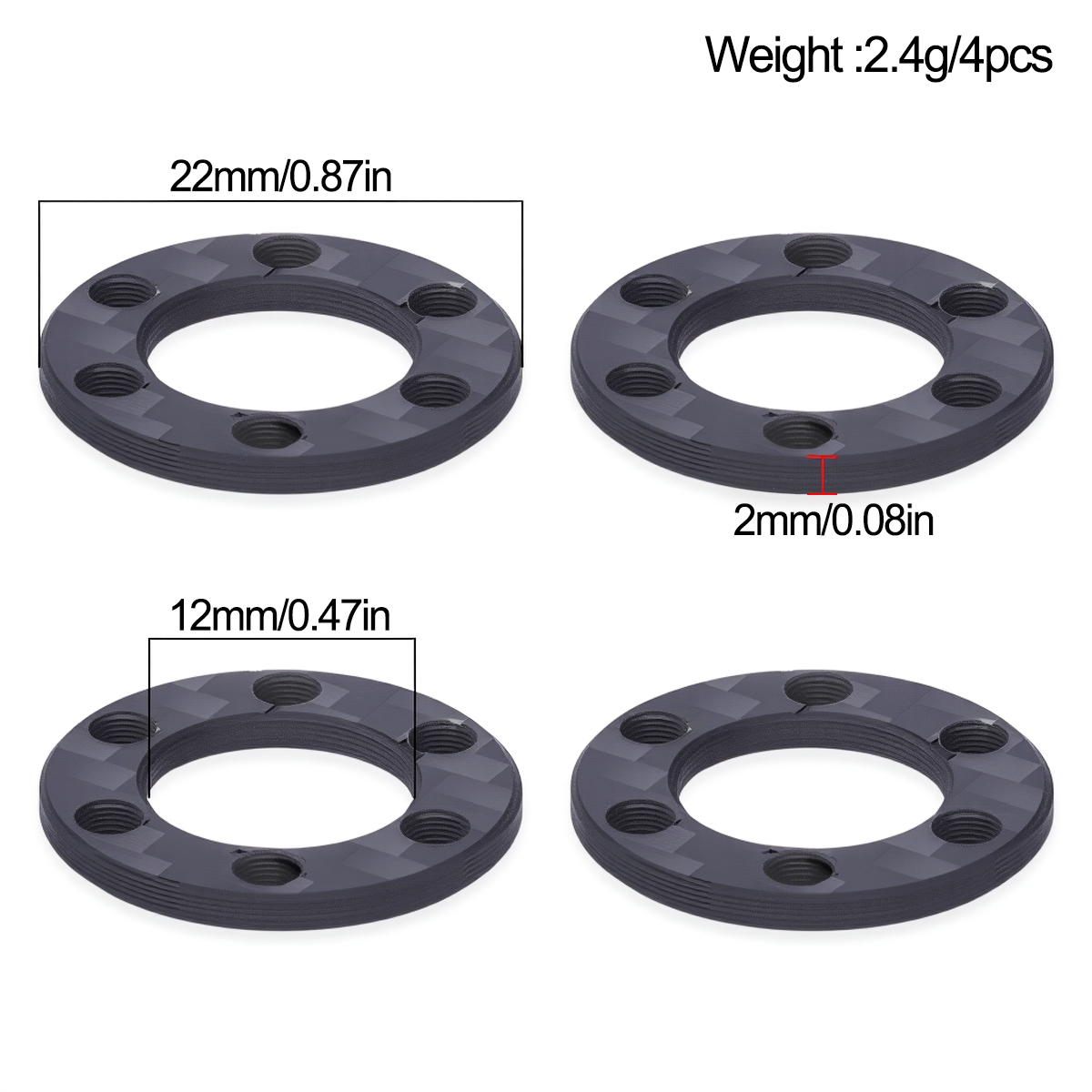 4/8 Stück Carbonfaser-Radnaben – Wheel Hex Adapter Bewertung und Preis